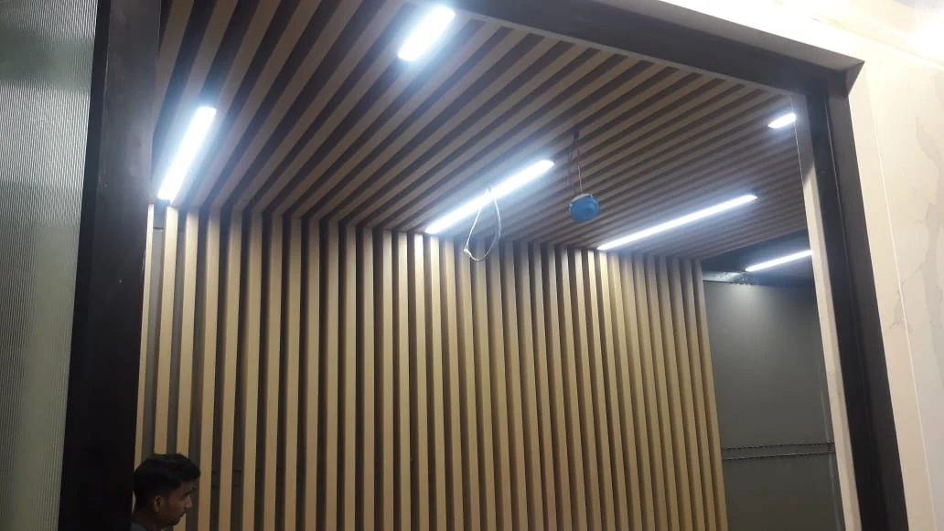 Timber Slat Detail — Takween interior fit-out work