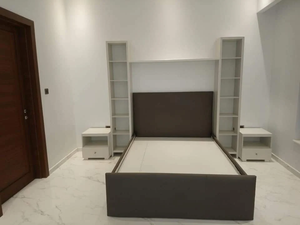 Bedroom TV Wall — Takween interior fit-out work